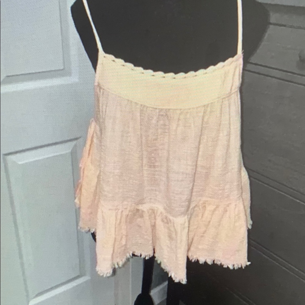 Peach Spaghetti Strap Women's Top
